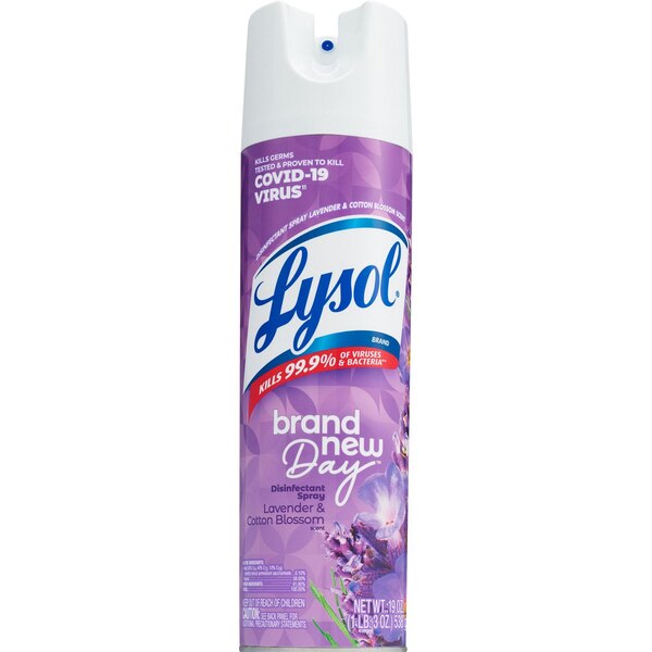 Lysol Disinfectant Spray, Lavender & Cotton Blossom Scent, 19 oz