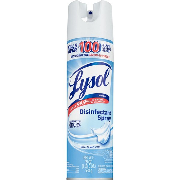 Lysol Disinfectant Spray, Crisp Linen, 19 OZ