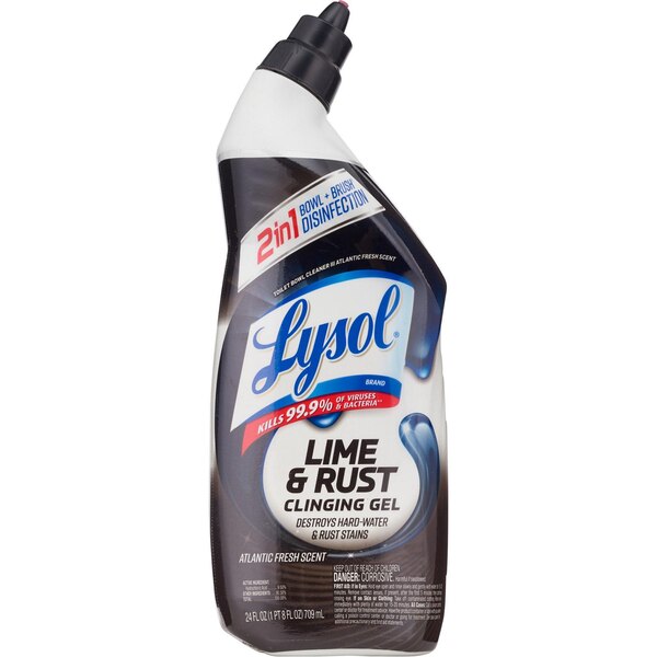 Lysol Lime & Rust Removal Toilet Bowl Gel, Atlantic Fresh Scent, 24 oz