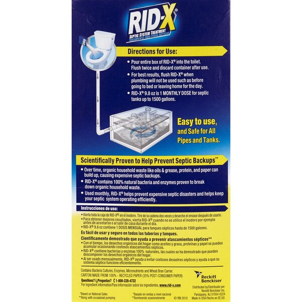 RID-X Septic Tank Treatment System 1-Dose Powder, 9.8 OZ