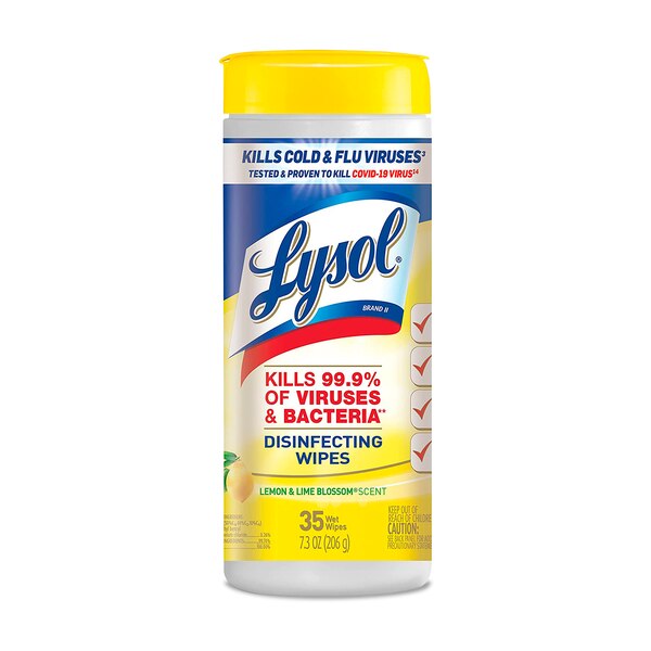 Lysol Disinfecting Wipes, Lemon & Lime Blossom Scent