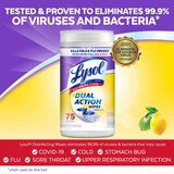 Lysol Dual Action Wipes, Citrus Scent, 75ct, thumbnail image