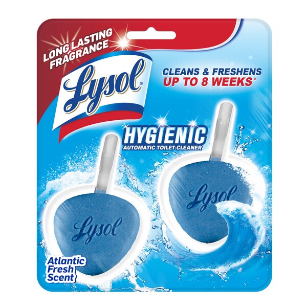 Lysol Hygienic Automatic Toilet Bowl Cleaner, Atlantic Fresh, 2 CT