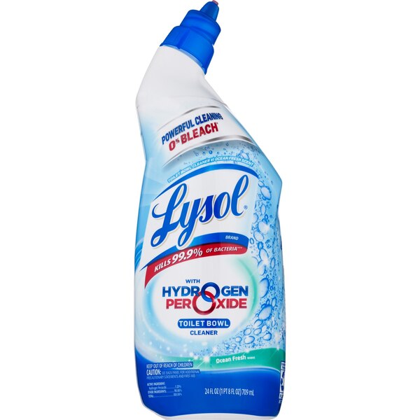 Lysol Complete Clean - Limpiador para taza de inodoro con blanqueador, paquete económico, 24 oz