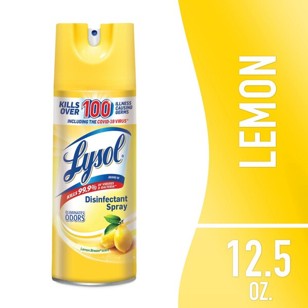 Lysol Disinfectant Spray, Lemon Breeze, 12.5 oz