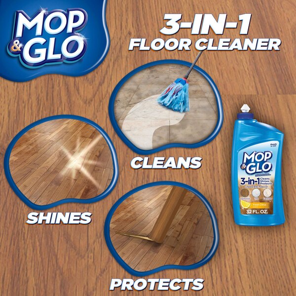 Mop & Glo 3-In-1 Floor Cleaner, Fresh Citrus, 32 oz