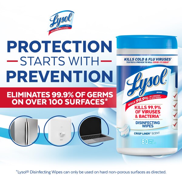 Lysol Disinfecting Wipes, Crisp Linen Scent