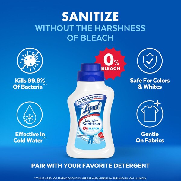Lysol Laundry Sanitizer, Crisp Linen, 41 oz