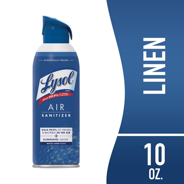 Lysol AIR Sanitizer, White Linen, 10 oz