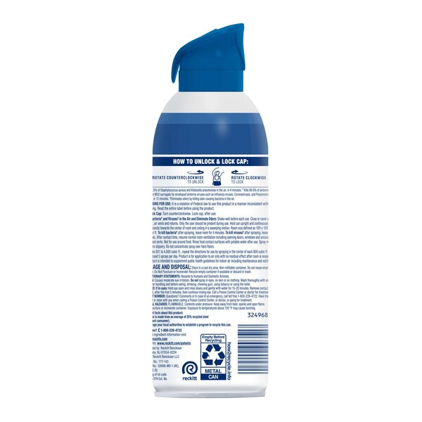 Lysol AIR Sanitizer, White Linen, 10 oz