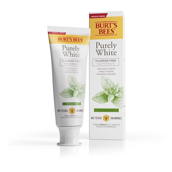 Burt's Bees Toothpaste, Natural Flavor, Fluoride-Free, Purely White, Zen Peppermint, 4.7 oz
