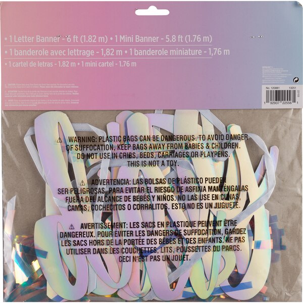 Amscan Party Impressions Letter Banner Kit, Luminous