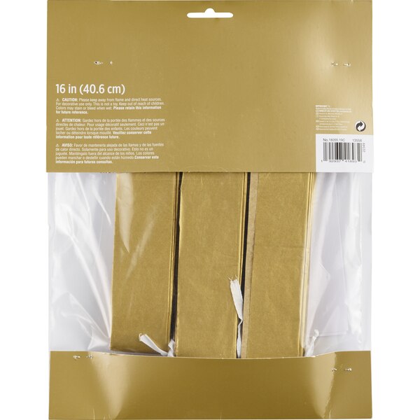 Amscan Party Impressions Hanagable Decorative, Fluffy Gold
