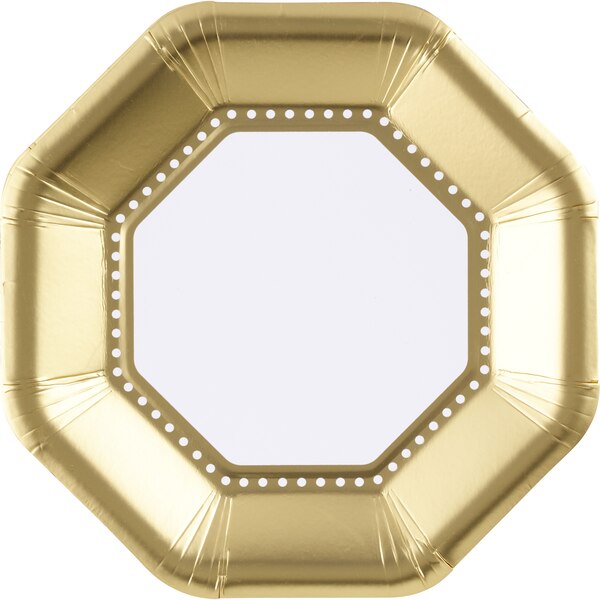 Amscan Party Impressions Plate, Gold
