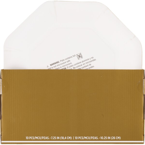 Amscan Party Impressions Plate, Gold