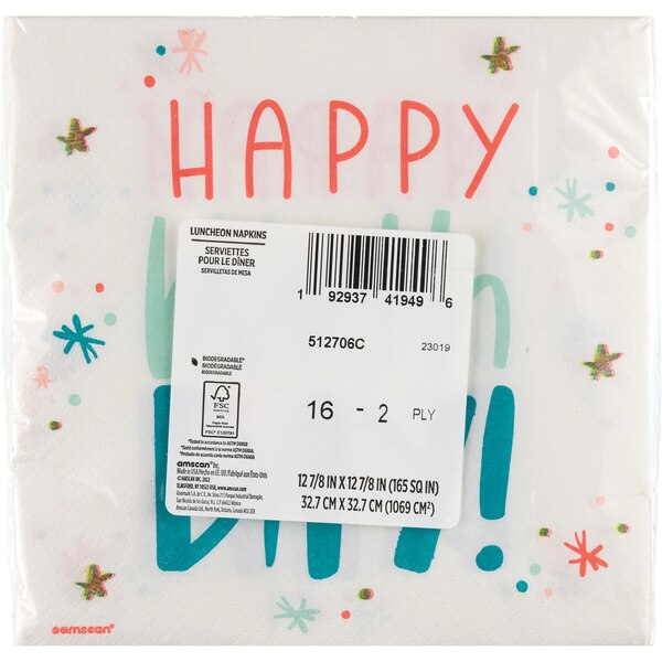 Amscan Party Impressions Napkins Hpy Cake Day, Large