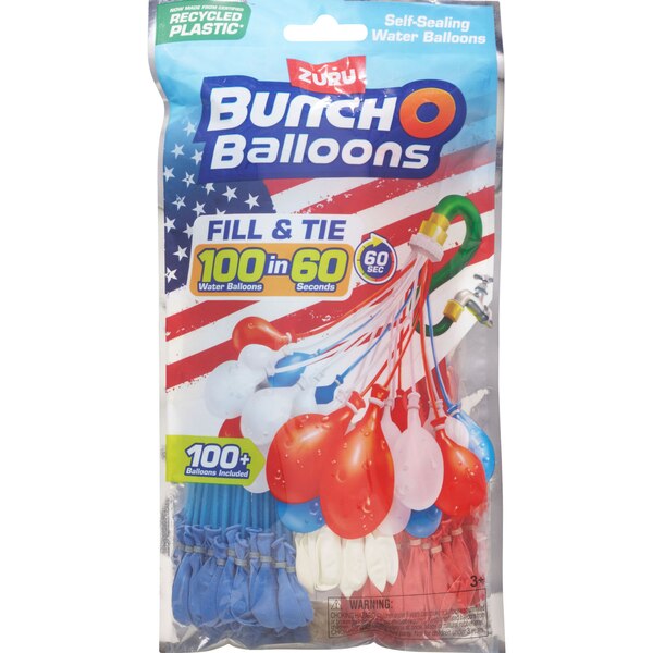ZURU Bunch O Balloons Rapid-Filling Self-Sealing Water Balloons, 100 ct