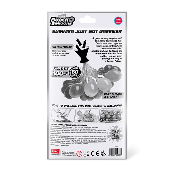 Zuru Bunch O Balloons Tropical Party Self-Sealing Water Balloons, 100 ct