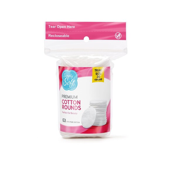 CVS Health Simply Soft Premium Cotton Rounds, 30 CT