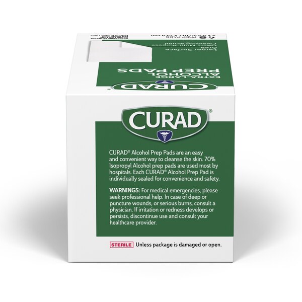 CURAD Extra Large Alcohol Prep Pads, 4" x 5.5", 48 CT
