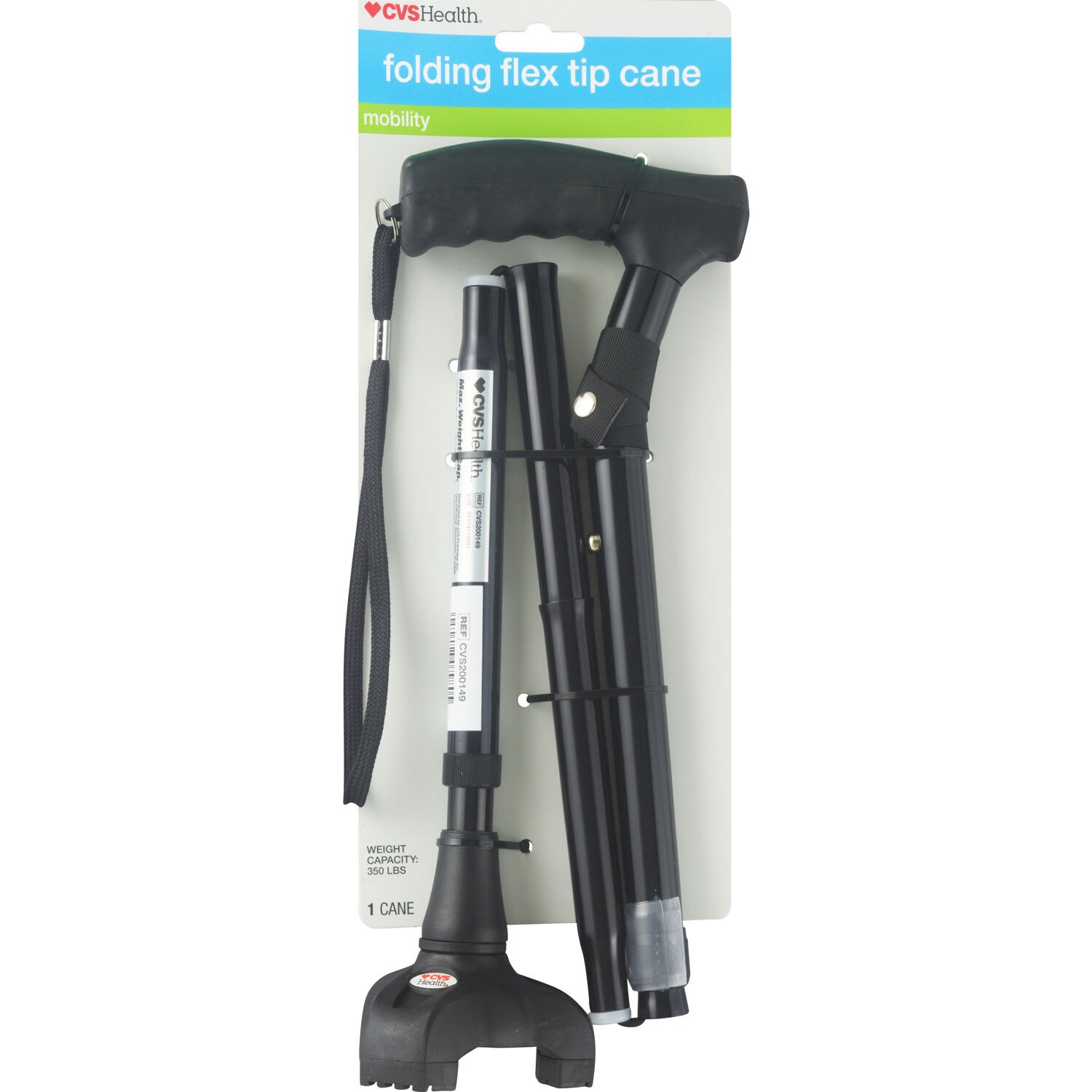 CVS Folding Flex Tip Cane