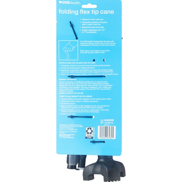 CVS Folding Flex Tip Cane