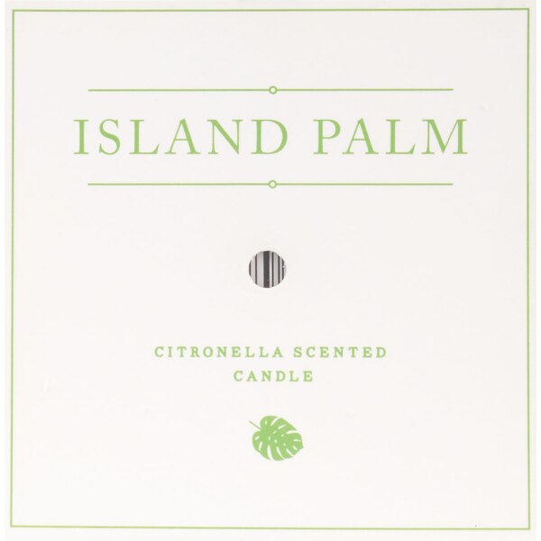 Decorware Island Palm Candle, Citronella Scent, 21.1 oz