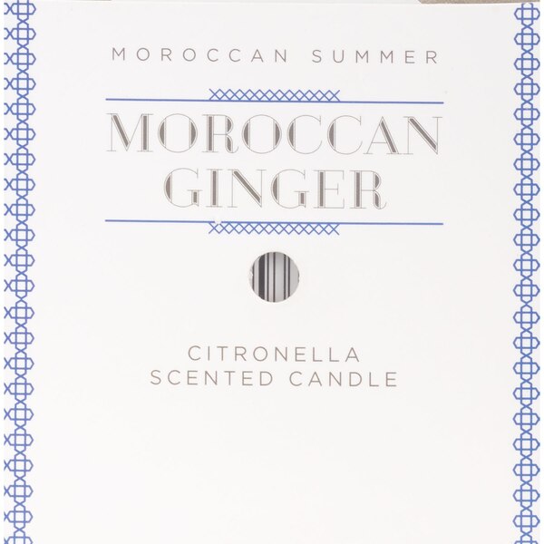 Decorware Moroccan Summer Candle, Ginger Citronella, 22.6 oz