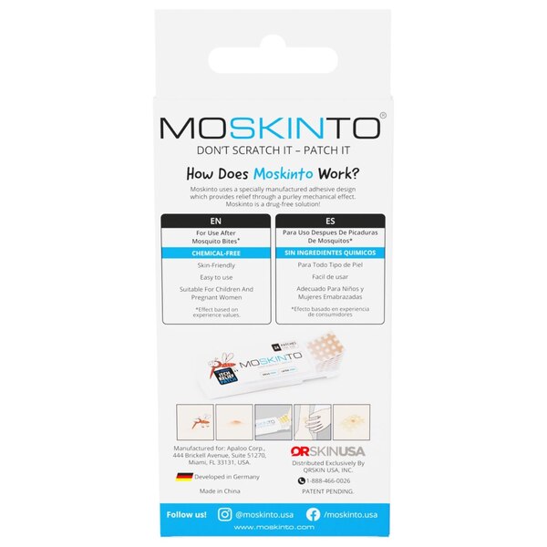 Moskinto The Original Itch-Relief Patch Hanging Box, 24 ct