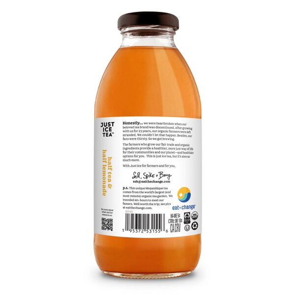 Just Ice Tea, Half & Half, 16 Oz