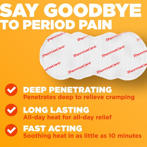 ThermaCare Menstrual Pain Therapy Heatwraps, 4 CT