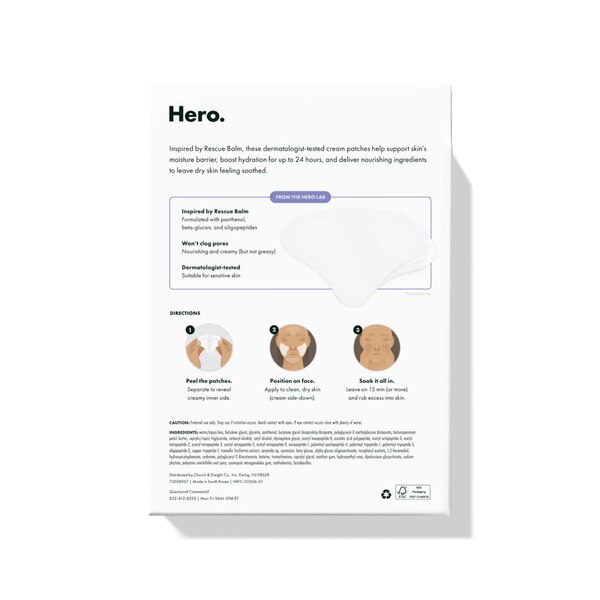 Hero Rescue Patch Replenishing Cream Patches, 6 CT