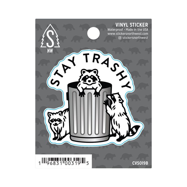 Stickers Northwest "Stay Trashy" Raccoons Vinyl Sticker