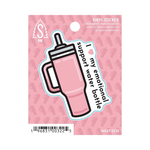 Stickers Northwest  Emotional Support Bottle Vinyl Sticker