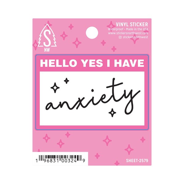 Stickers Northwest Anxiety Nametag Vinyl Sticker