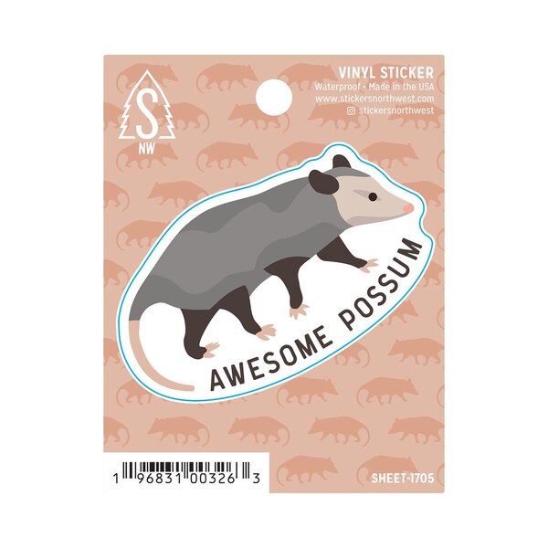 Stickers Northwest "Awesome Possum" Vinyl Sticker