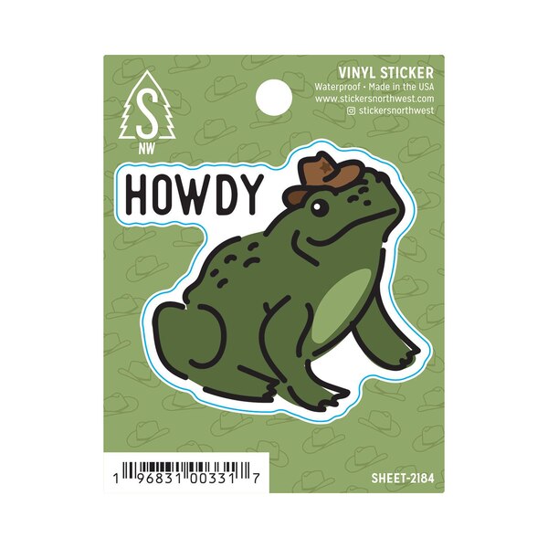 Stickers Northwest "Howdy" Frog Vinyl Sticker