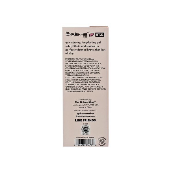 The Creme Shop BT21 Minini Flex Brow Flexible Fiber Gel, Brown