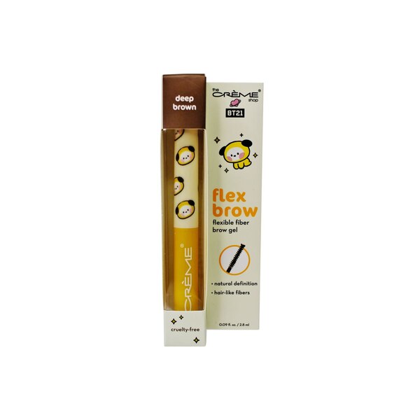 The Creme Shop BT21 Minini Flex Brow Flexible Fiber Gel, Deep Brown
