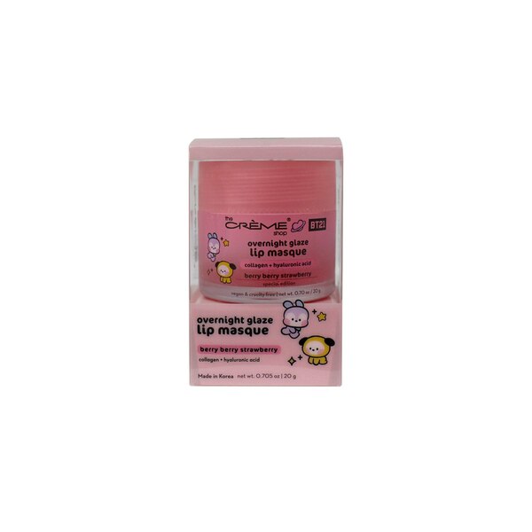 The Creme Shop BT21 Minini Overnight Glaze Lip Mask, Berry Berry Strawberry