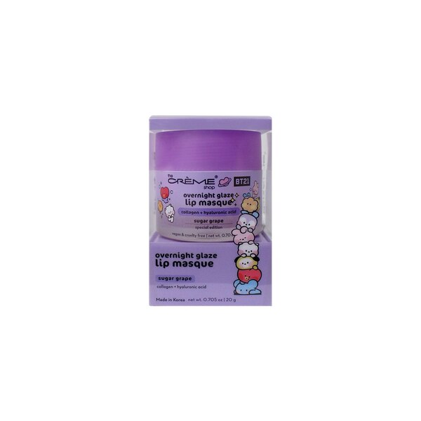 The Creme Shop BT21 Minini Overnight Glaze Lip Mask, Grape