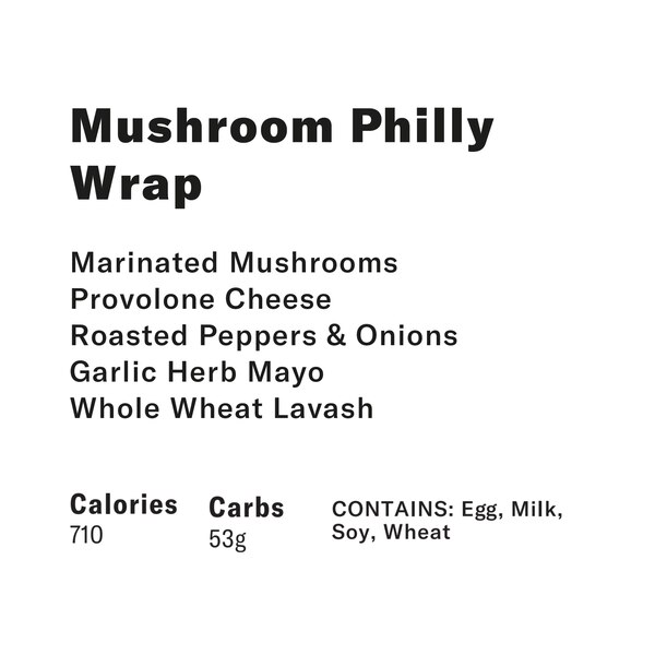 Everytable, Mushroom Philly Wrap, 9 oz