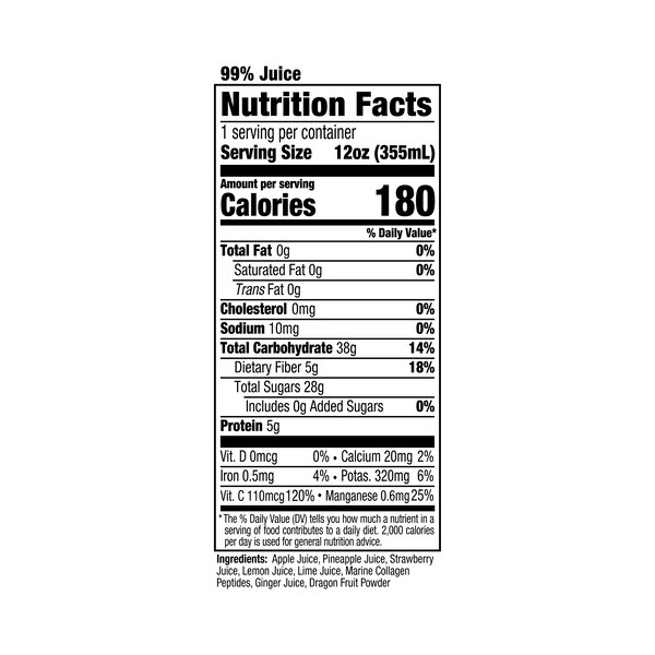 Everytable, Dragonfruit Glow Juice, 12 oz