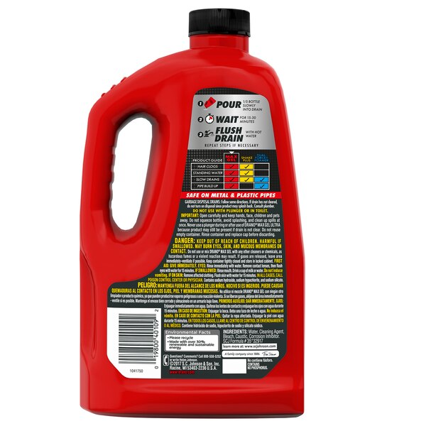 Drano Max Gel Pro Strength Clog Remover, 80 oz