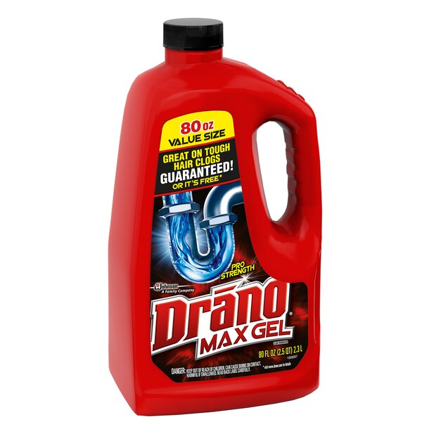 Drano Max Gel Pro Strength Clog Remover, 80 oz