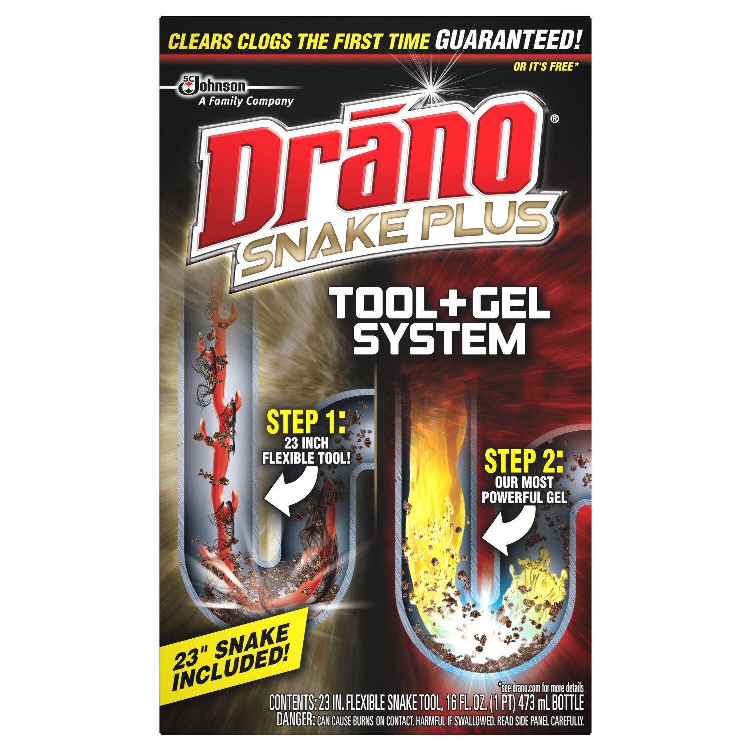 Drano Snake Plus - Sistema de herramienta y gel