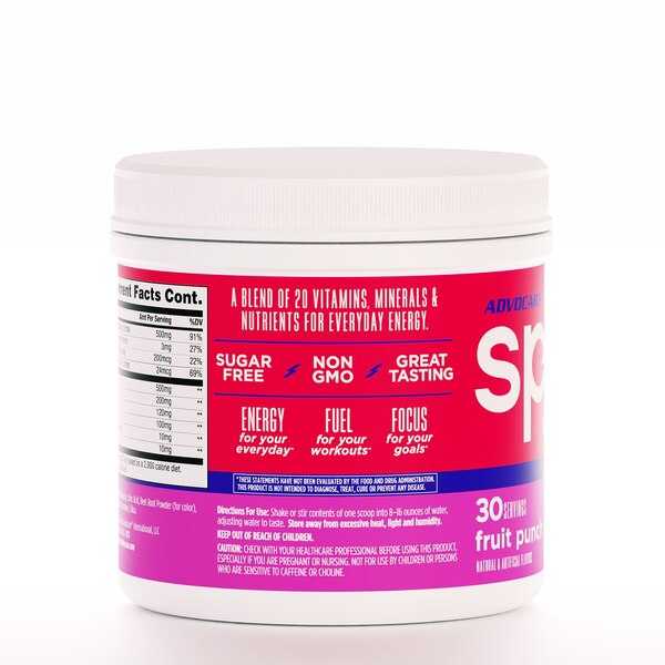 Spark Canister Vitamin and Amino Acid Supplement, Fruit Punch, 7.4 OZ