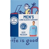 Life is Good Men's Long Sleeve UPF 50+ Sun Shirt, Assorted Sizes, Blue, thumbnail image