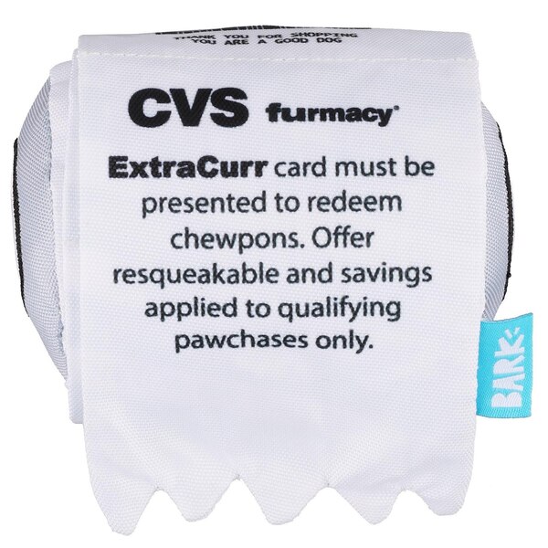 BARK CVS Furmacy Receipt Dog Toy