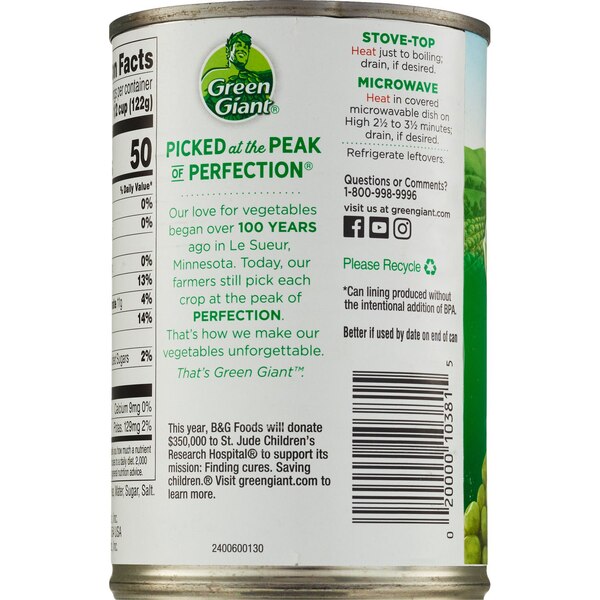 Green Giant Sweet Peas